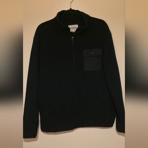 Goodfellow Men's Quarter Zip W Side Pockets And Chest Pocket